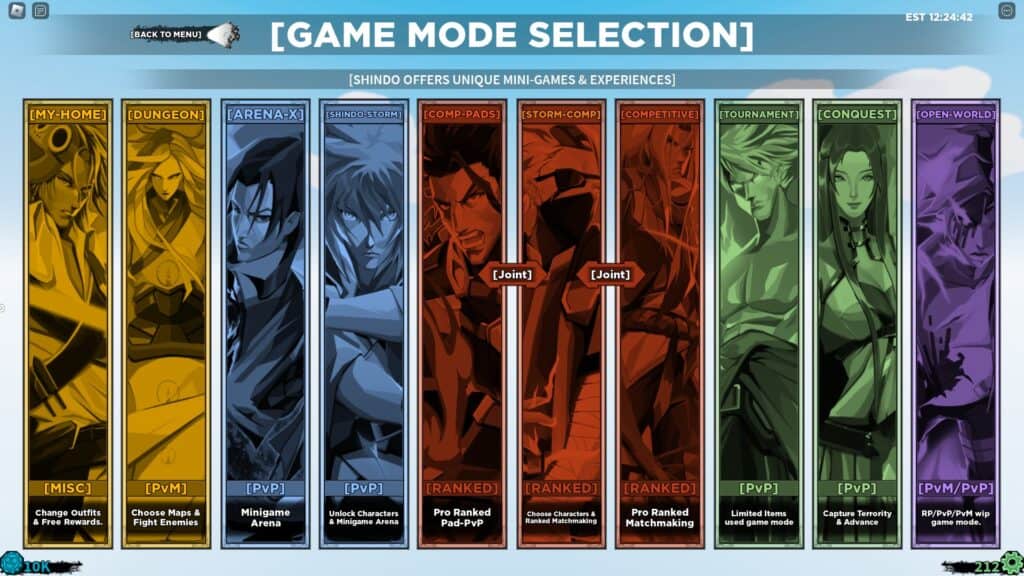 Game modes in Shinobi Life 2.