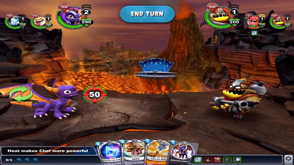 An in-game screenshot from Skylanders: Battlecast.