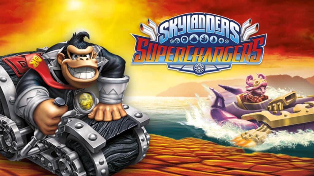 A promotional image for Skylanders: SuperChargers.