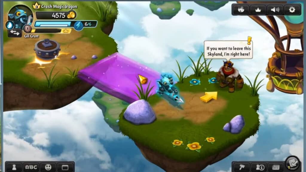 An in-game screenshot from Skylanders: Universe.