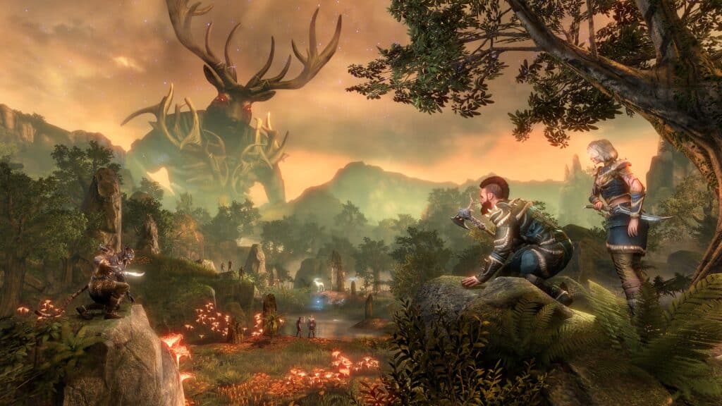 Multiplayer gameplay in The Elder Scrolls Online.