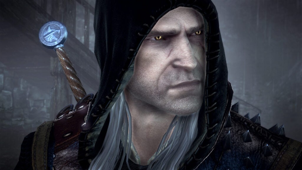 Iconic Witcher Geralt returns in this screenshot from The Witcher 2: Assassins of Kings.