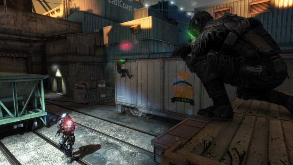 Sneaking to eliminate enemies in Tom Clancy's Splinter Cell: Blacklist.