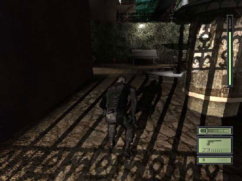 Sam Fisher Sneaking in Tom Clancy's Splinter Cell.