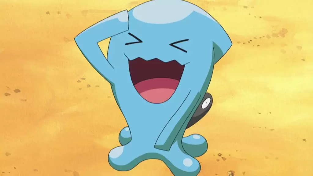 Animated Wobbuffet smiles.