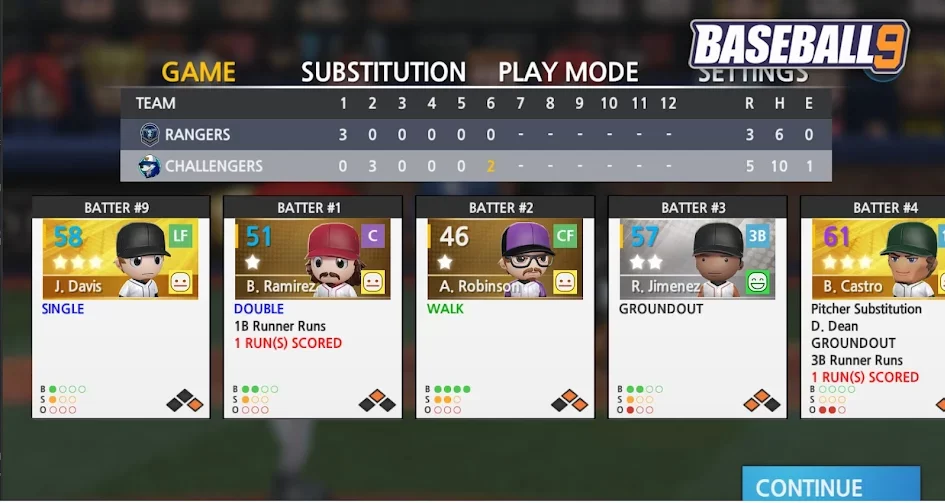 Baseball 9 autoplay promo screenshot