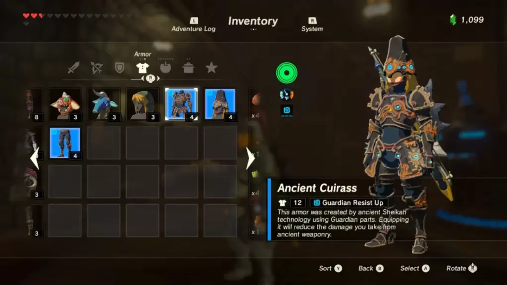 Breath of the Wild Ancient Armor