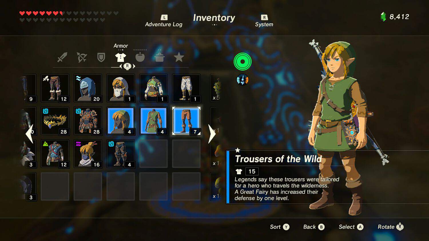 The Legend of Zelda: Breath of the Wild Hero armor