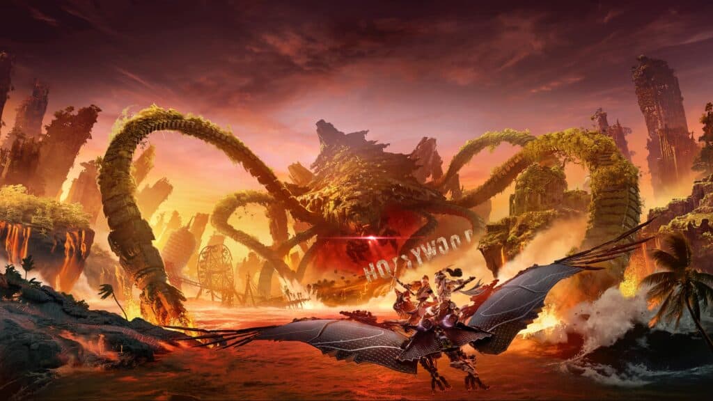 Horizon Forbidden West Burning Shores key art