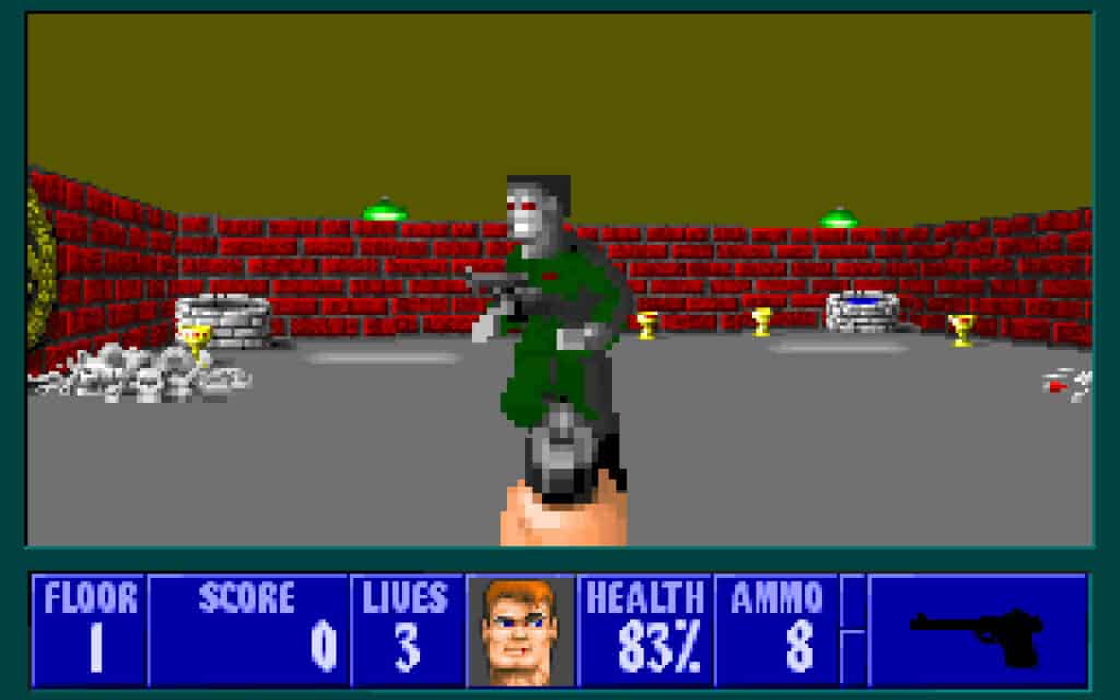 Wolfenstein 3D's pixelated graphics have become iconic in their own right.