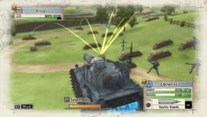 Screenshot from gameplay in Valkyria Chronicles