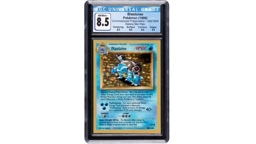An image of the 1998 Pokémon Commission Presentation Galaxy Star Holo Blastoise Pokémon card from Blowout Cards, the buyer of this card.