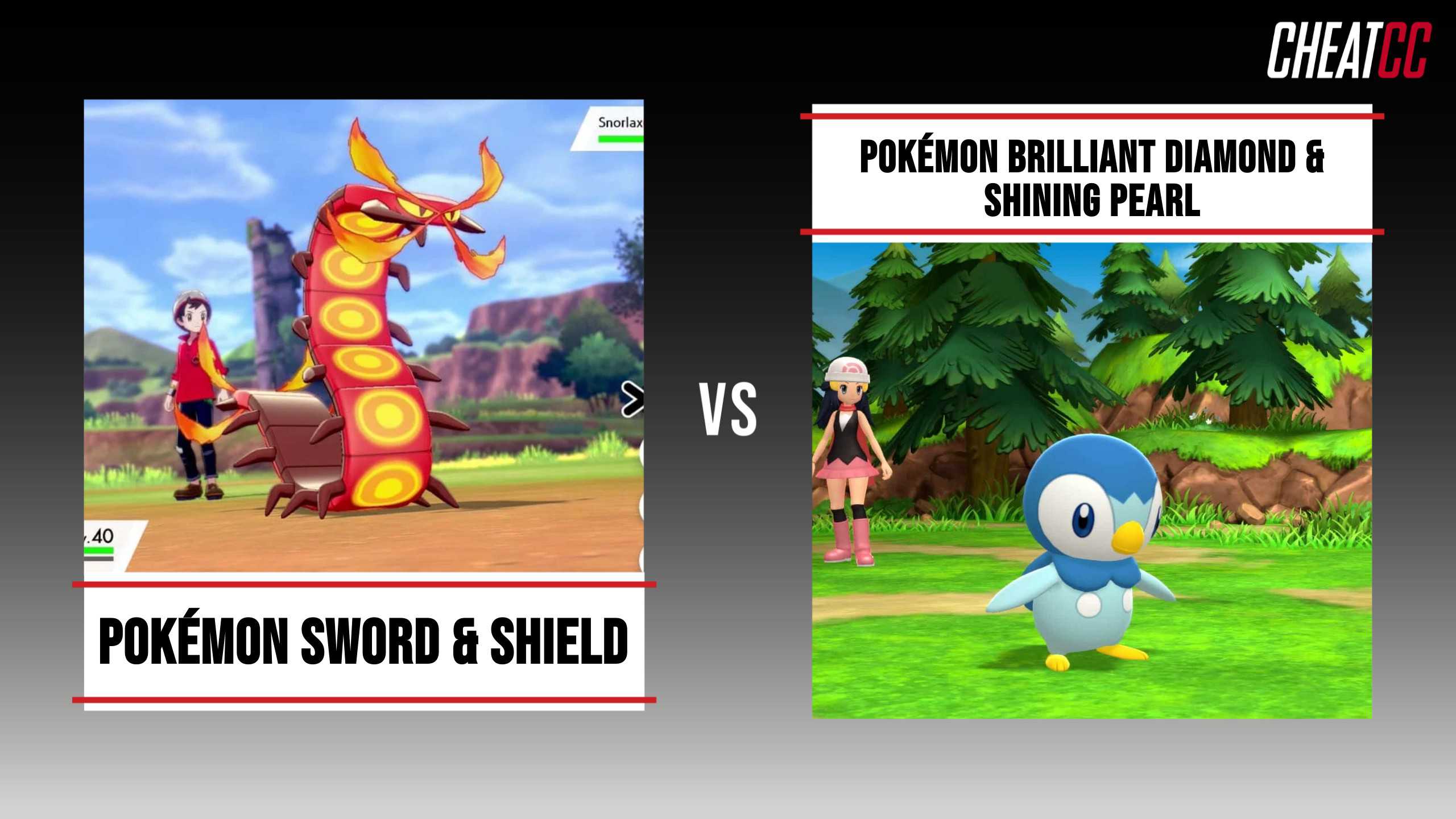 Pokémon Sword & Shield vs. Pokémon Brilliant Diamond & Shining Pearl: Full  Comparison - Cheat Code Central