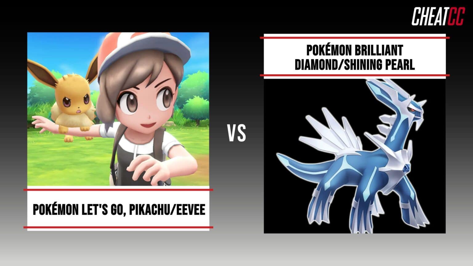 Pokémon Let's Go Pikachu & Let's Go Eevee vs. Pokémon Brilliant Diamond