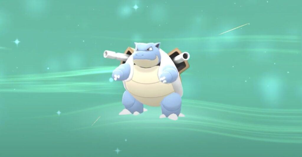 Wartortle evolving into Blastoise