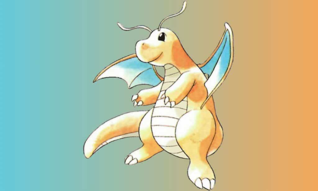 An image of Dragonite from Pokemon Red Green and Blue