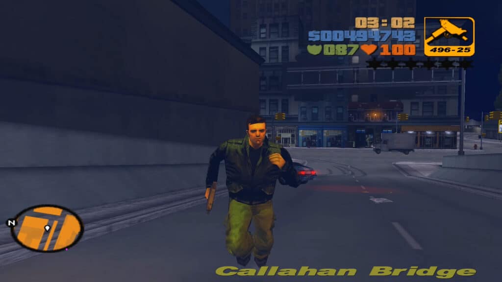 An in-game screenshot from Grand Theft Auto III.