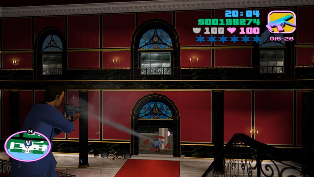 An in-game screenshot from Grand Theft Auto: Vice City.