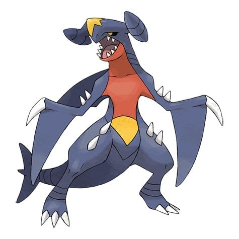 Official artwork of the Pokemon Garchomp