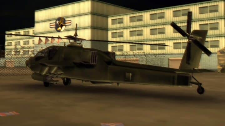 Hunter helicopter in Grand Theft Auto Vice City.