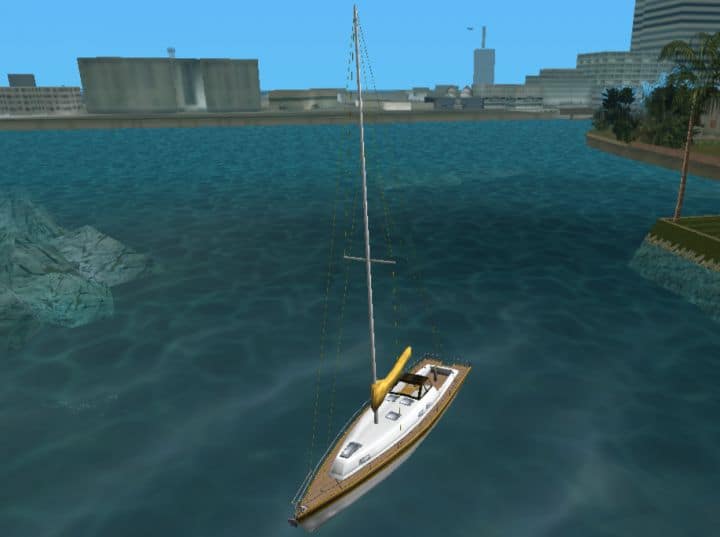 Marquis boat in Grand Theft Auto Vice City.