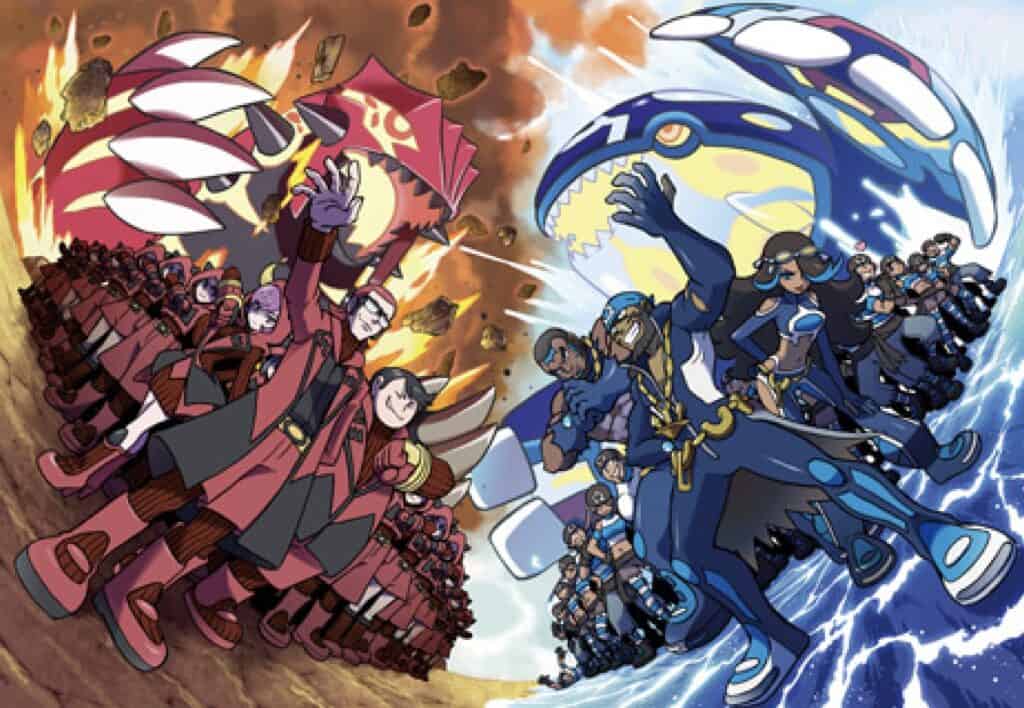 Team Magma and Aqua promo Pokemon