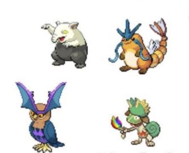 Pokemon examples from Infinite Fusion promo