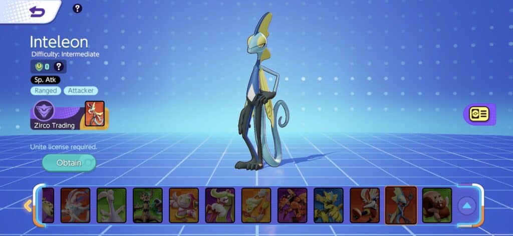 An in-game screenshot from Pokémon Unite.