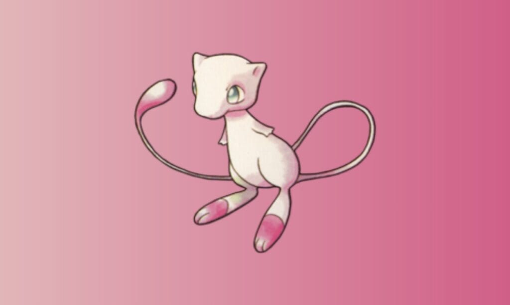 An Image of Mew from Pokemon Red, Green, and Blue