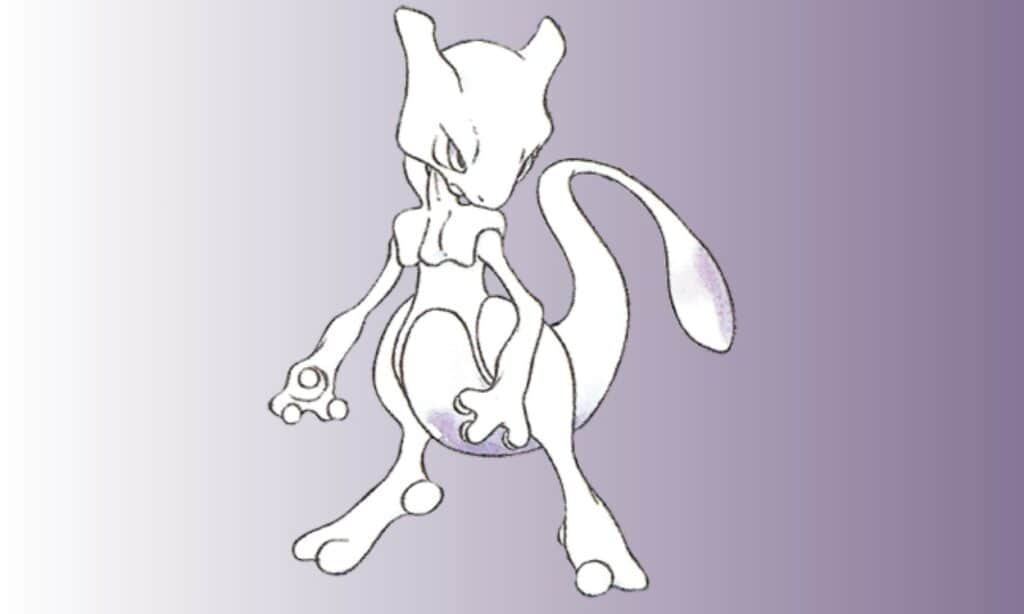 An image of Mewtwo from Pokemon Red, Green, and Blue