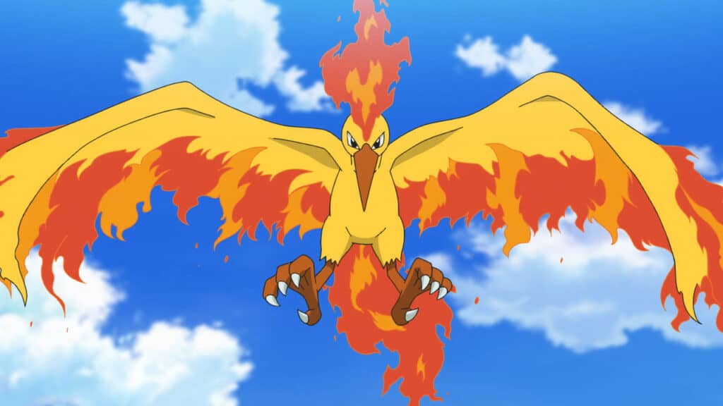 The legendary Pokemon Moltres takes clear inspiration from phoenixes and firebirds.