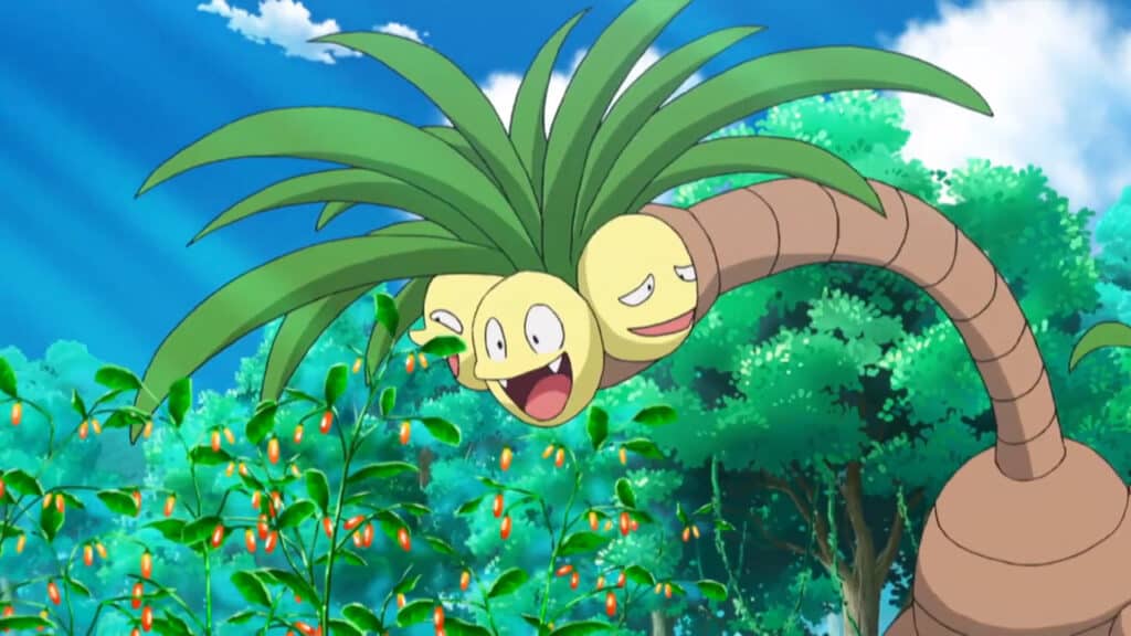 Alolan Exeggutor's preposterous neck sets it apart from its Gen 1 counterpart.