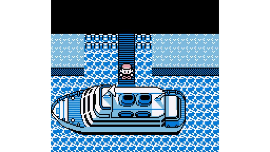 An in-game screenshot from Pokémon Blue.