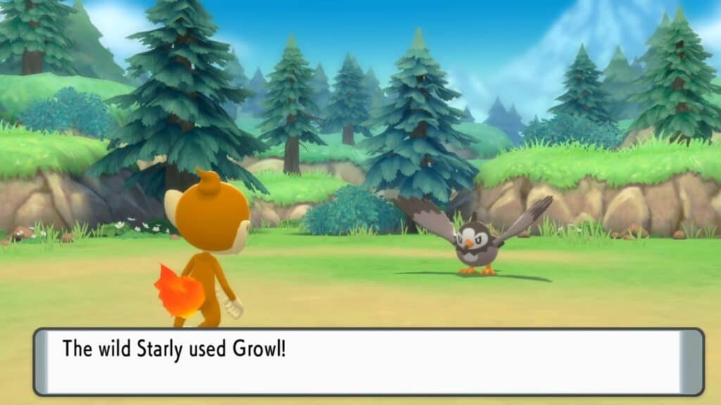 An in-game screenshot from Pokémon Brilliant Diamond.
