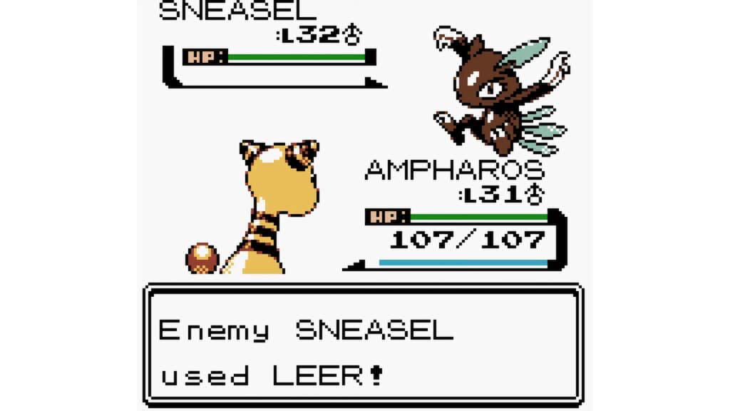 An in-game screenshot from Pokémon Gold.