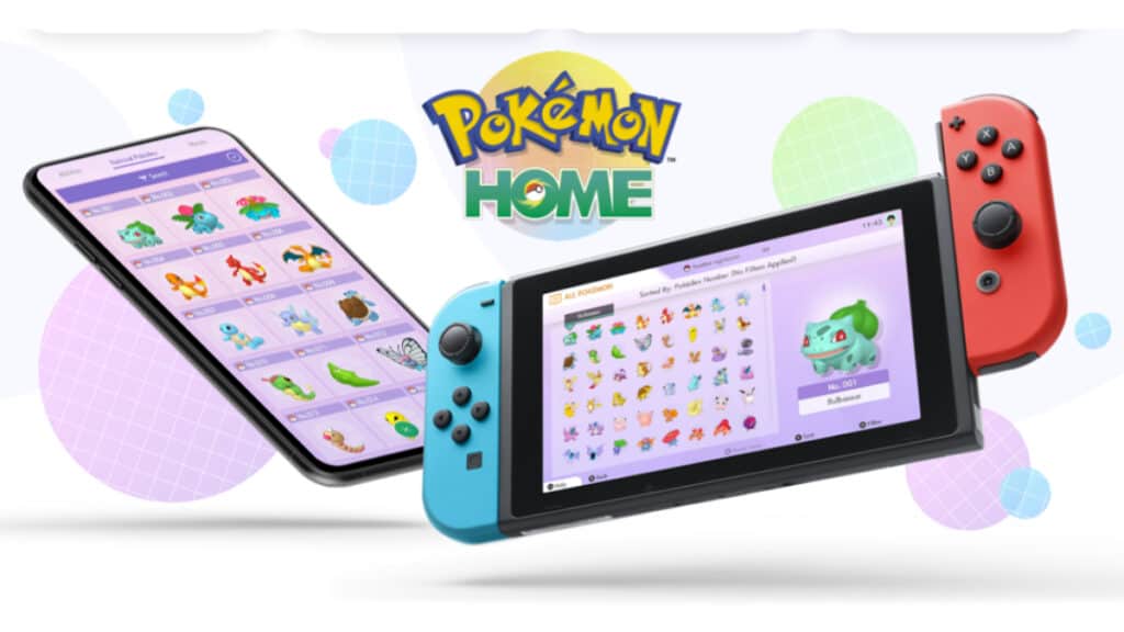 A screenshot from the Pokémon HOME website.