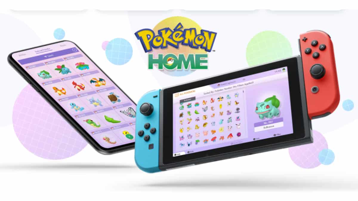 A screenshot from the Pokémon HOME website.