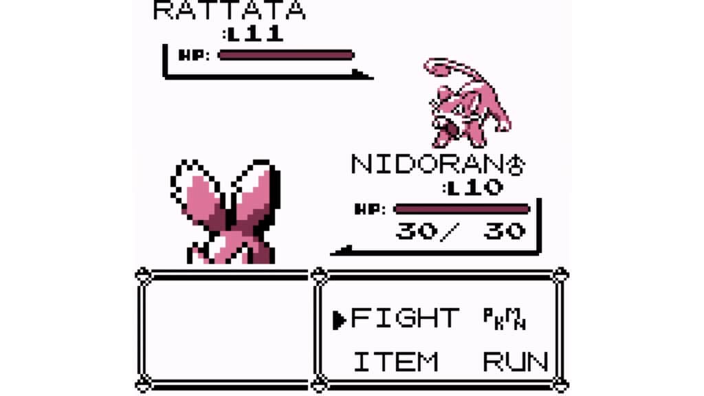 An in-game screenshot from Pokémon Red.