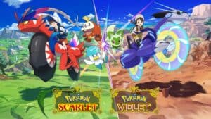 A promotional image for Pokémon Scarlet and Violet.