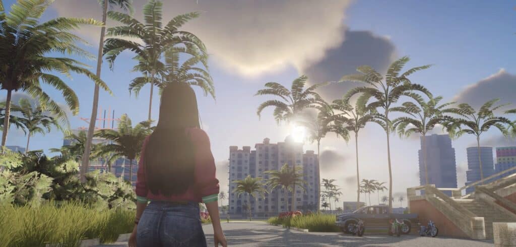 A woman approaches Vice City