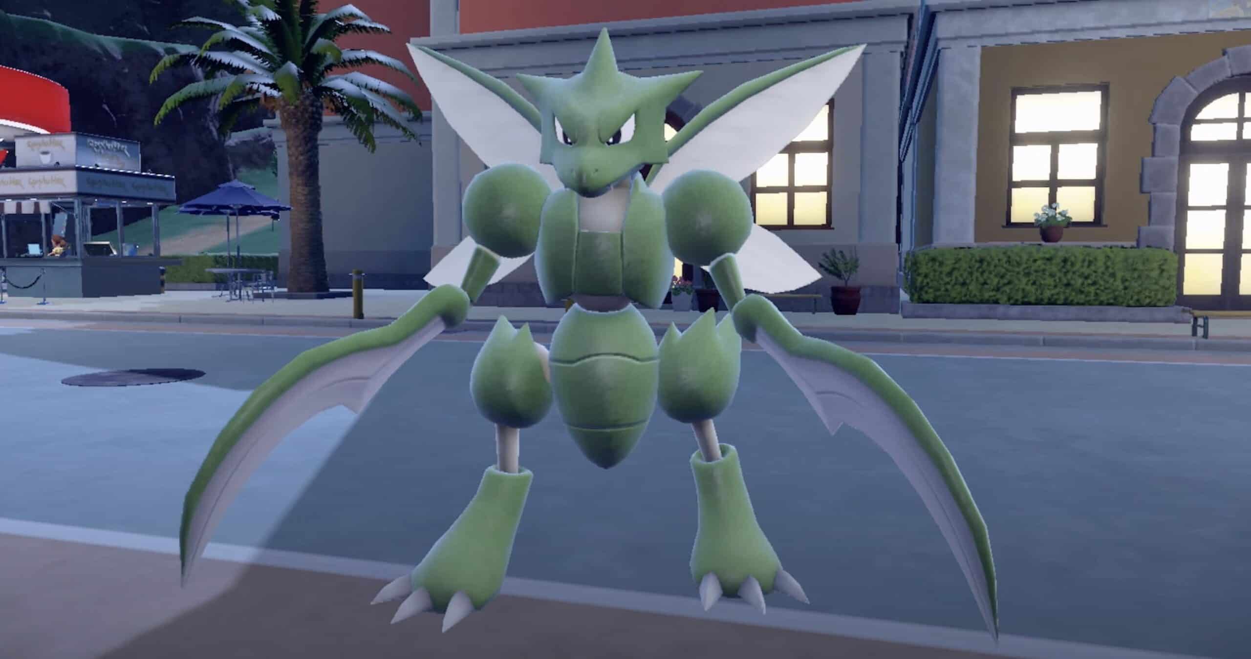 Scyther in Pokémon Violet and Pokémon Scarlet