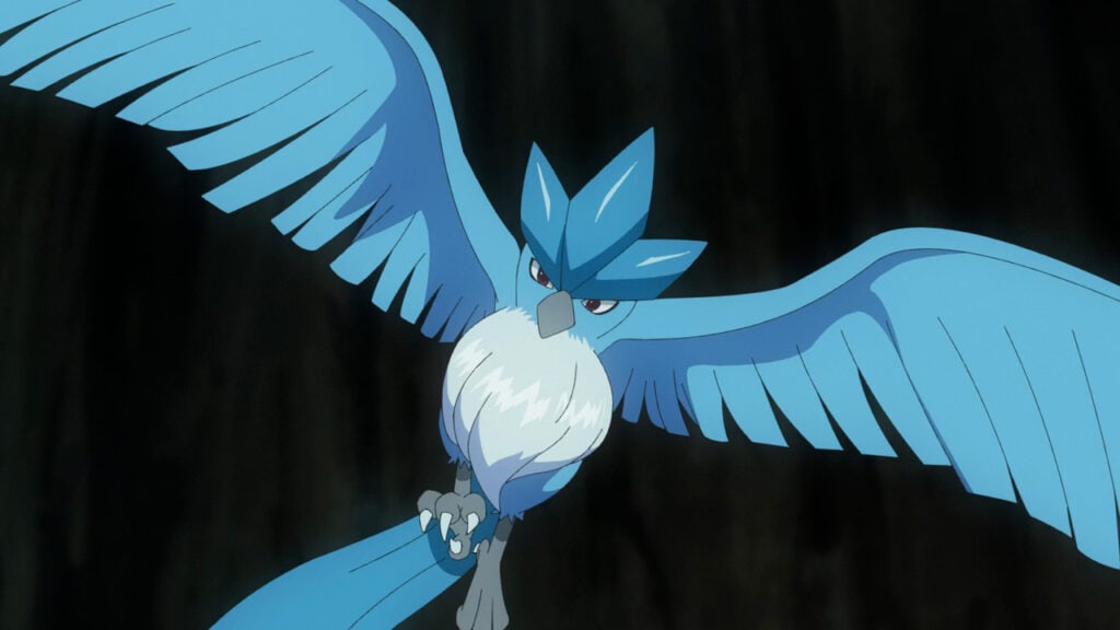 As seen in the anime, Articuno is a graceful and imposing legendary Pokemon.