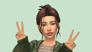 An in-game screenshot of a modded Sim in The Sims 4.