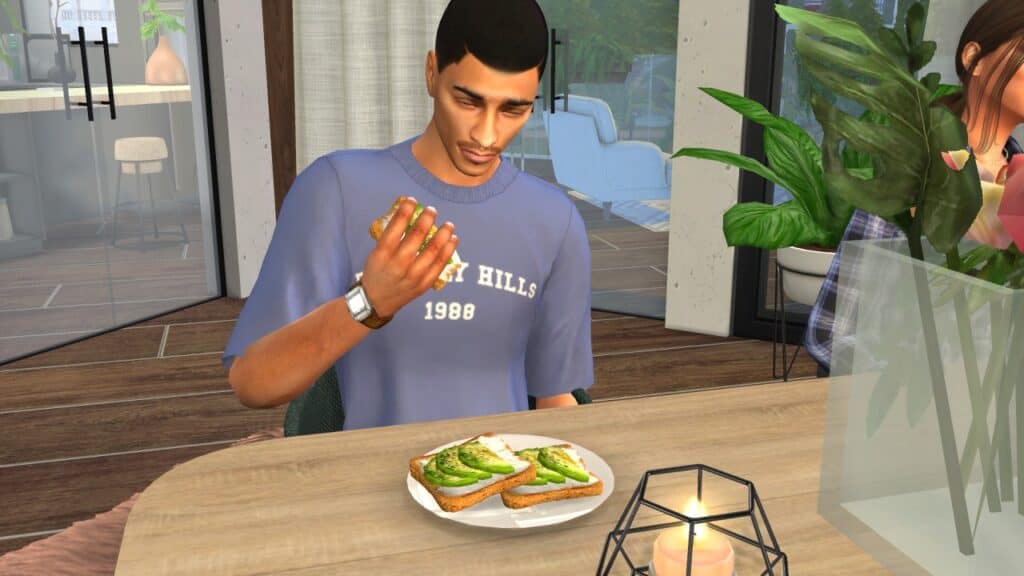 Avocado Toast Sims 4 mod promo