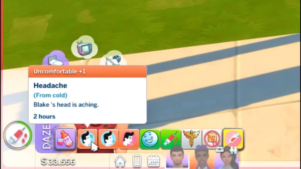 A screenshot from The Sims 4's Slice of Life mod.