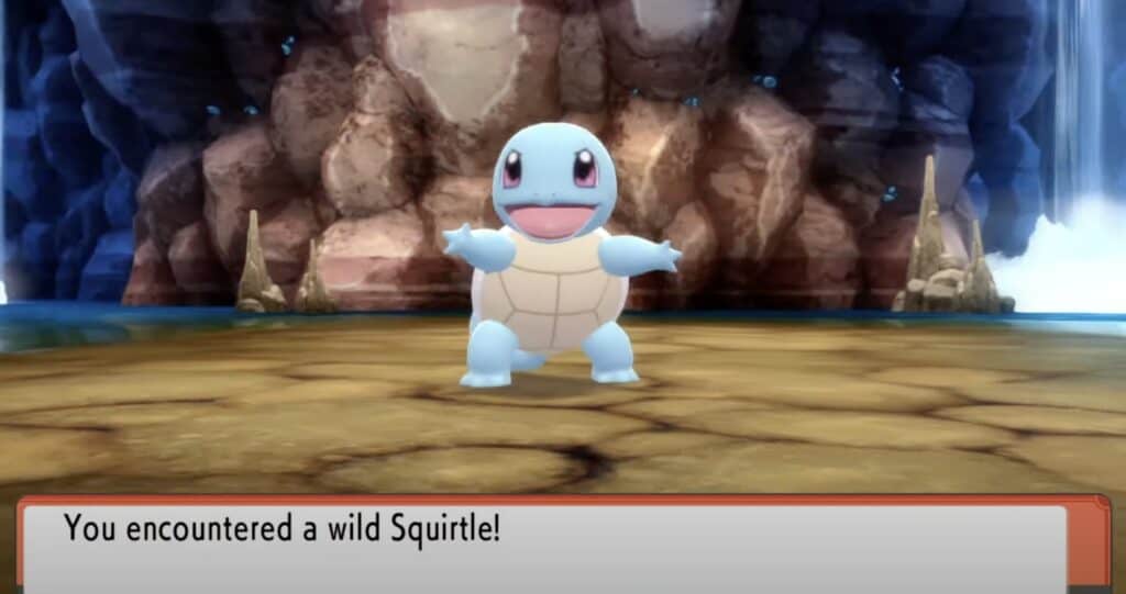 Encountering a Wild Squirtle in Pokémon Brilliant Diamond