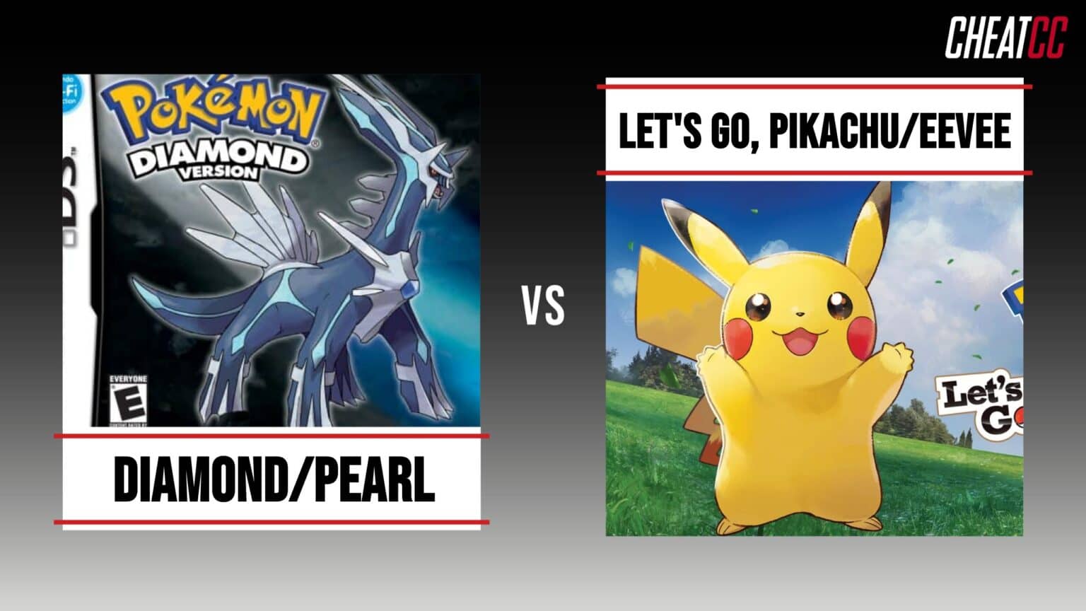 Pokémon Diamond & Pearl vs. Pokémon Let's Go Pikachu & Let's Go Eevee