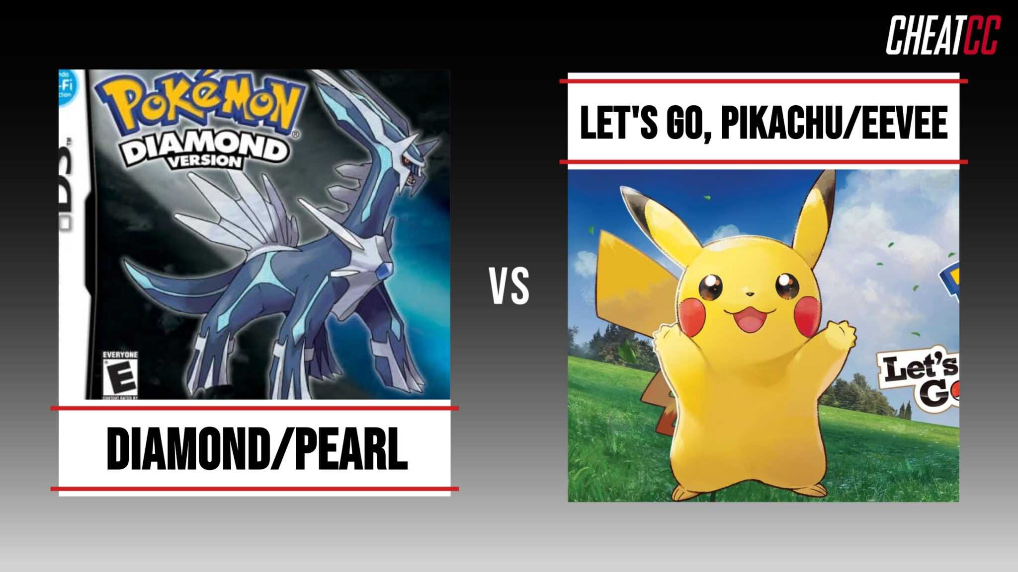 Pokémon Diamond & Pearl vs. Pokémon Let's Go Pikachu & Let's Go Eevee ...