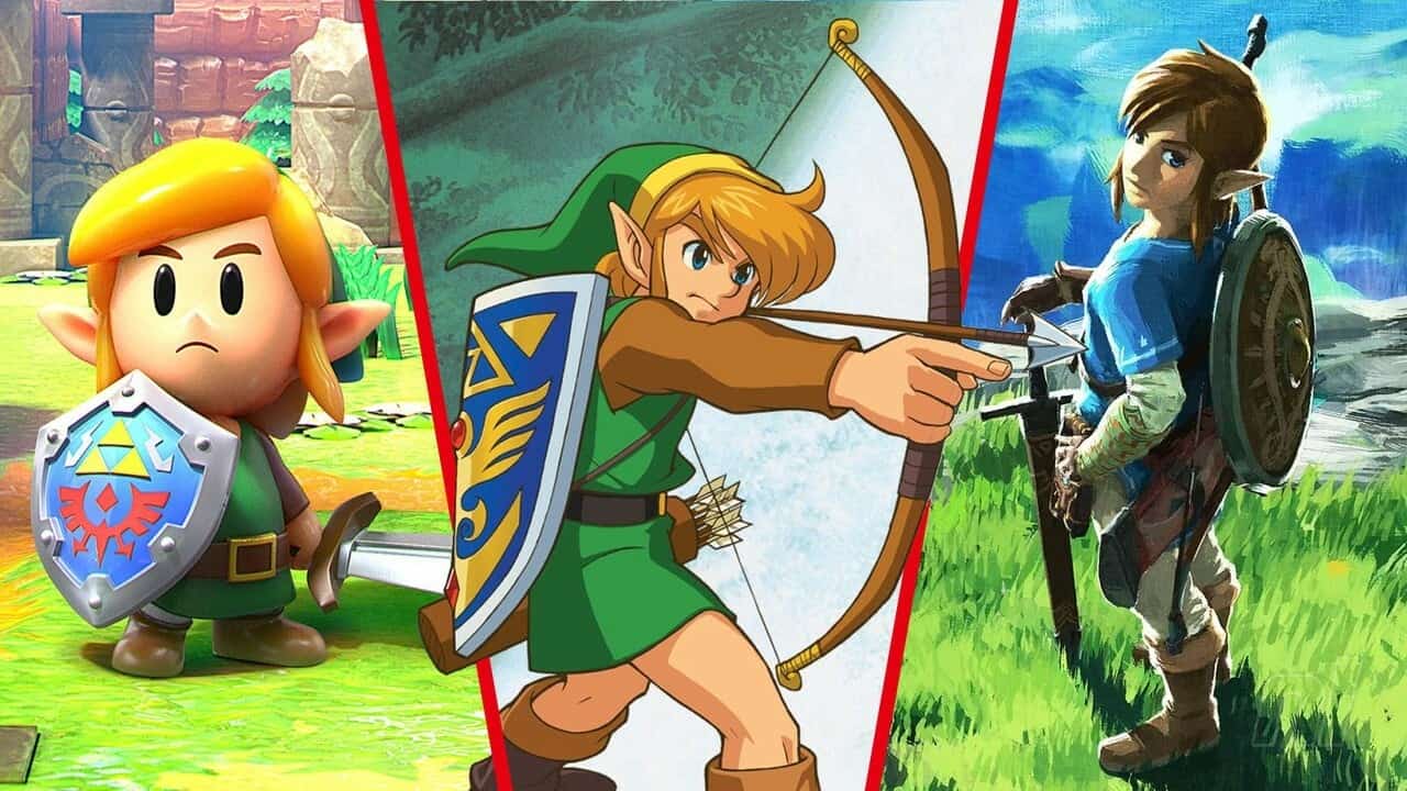 The Legend of Zelda different Links