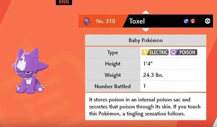 Toxel Pokédex: stats, moves, evolution & locations